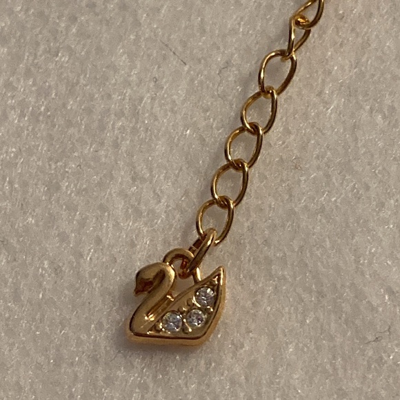 Vintage Swarovski Crystal Rose Gold Plated Oval Drop Belcher Chain Pendant Set - Picture 3 of 15